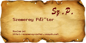 Szemerey Péter névjegykártya